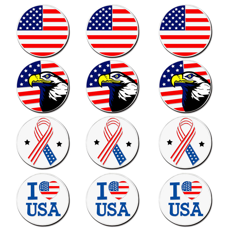 FINGER TEN Golf Ball Markers with Hat Clip 12 Pack