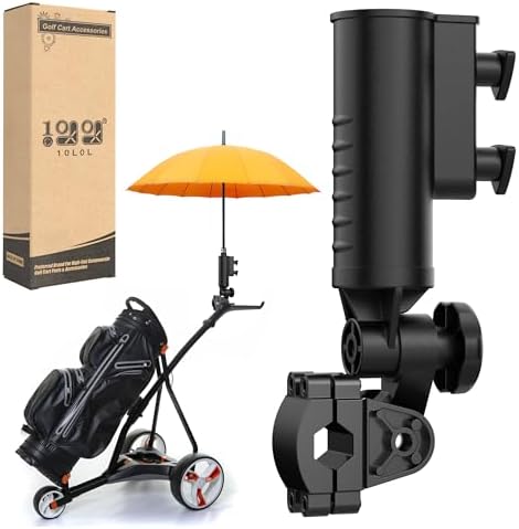 Universal Golf Cart Umbrella Holder with Phone Mount